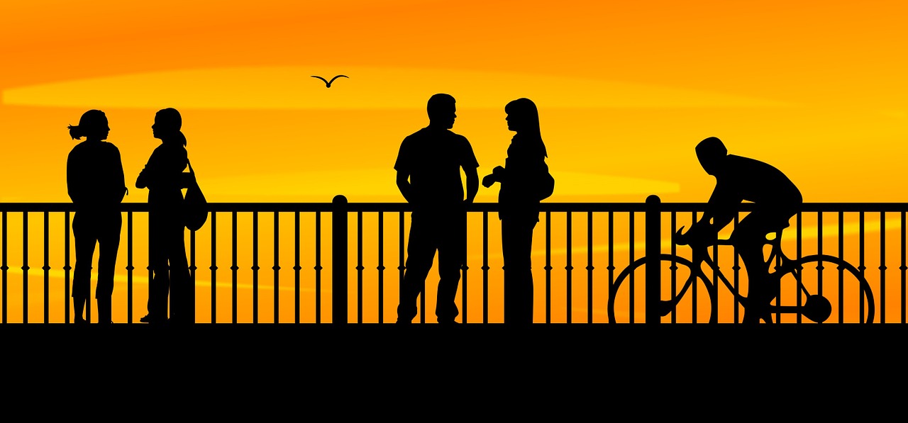 bridge, sunset, people-893200.jpg